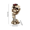 thumbnail image 3 of Halloween Skull Vase Resin Skeleton Hand Flower Vase, Gothic Skull Planter for Halloween Decor, Spooky Tabletop Centerpiece for Home, Office, Party Decorations, 3 of 5