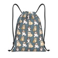 thumbnail image 1 of Saiise Cartoon Bulldog 1 Pattern Sports Drawstring Backpack - String Swim Gym Bag with Wet Proof Pocket for Women&Men-Medium, 1 of 6
