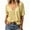 Yellow, variant on Deep V-neck Women Short Sleeved Casual Solid Colro T-shirt Tops
