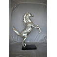 thumbnail image 2 of Nifao Modern Textiled Ferrari Horse Silver Finish Bronze Statue – Home Decor Sculpture, 30"L x 11"W x 38"H, 2 of 12