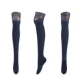 thumbnail image 1 of Levmjia Compression Socks For Women Clearance Comfort Fit Spring Autumn Solid Color Warm Lace Lengthened Over-the-knee Socks Stockings, 1 of 1