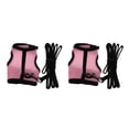 thumbnail image 2 of Billuyoard Hamster Rabbit Guinea Pig Rat Ferret eash  Harness Mesh  Breathable Rosa L 2piezas, 2 of 6