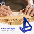 thumbnail image 4 of Jinsinto Aluminum Alloy Square Gauge 45/90 Degree Angle 3D T Ruler Woodworking Measuring Tool Blue, 4 of 5