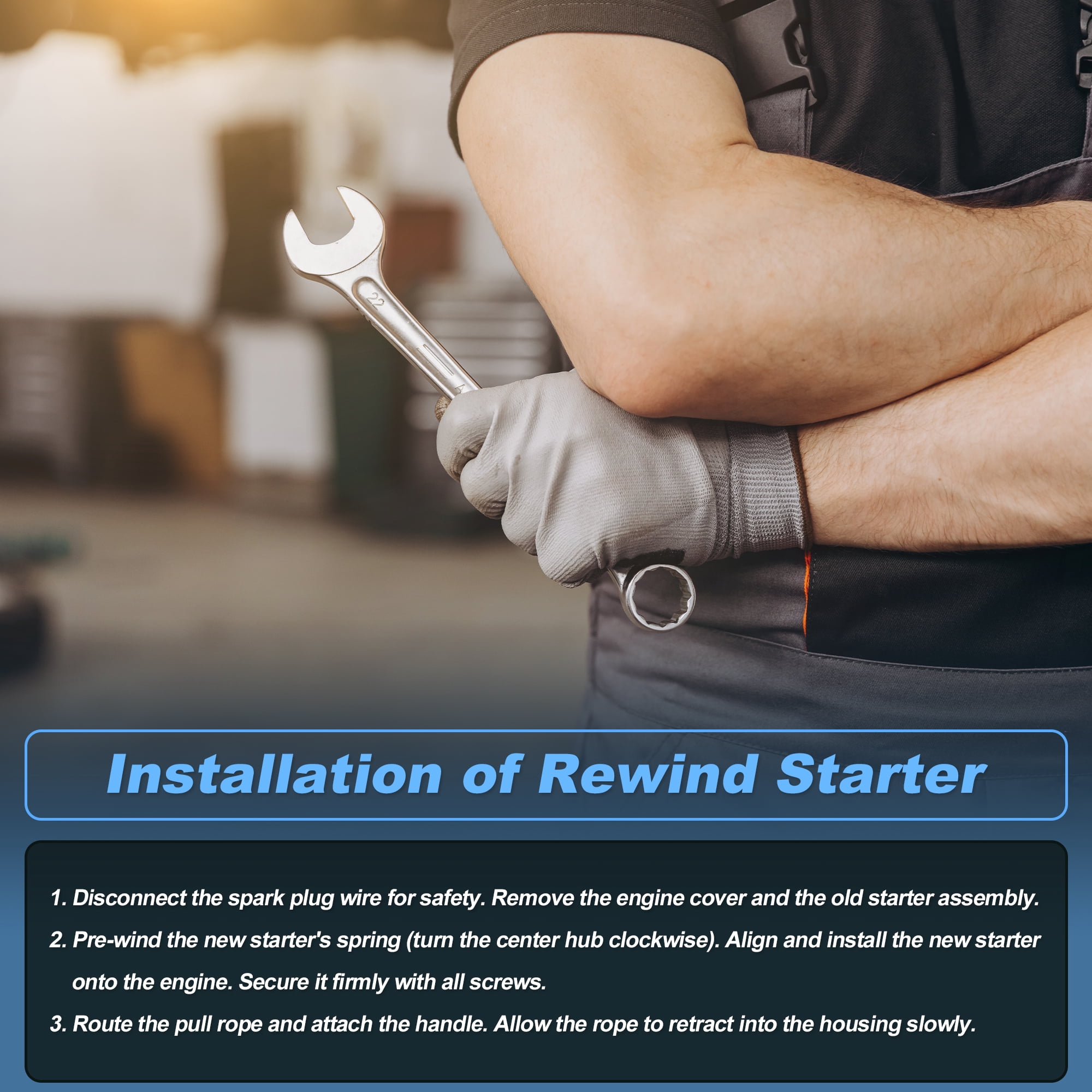 Unique Bargains Pull Start Recoil Starter Assembly for Briggs Lawn Mowers