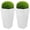 White, variant on Pure Garden Large Outdoor Planters 2-Pack - 13.75” Tall Planters for Outdoor Plants or Indoors, Gray