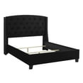 thumbnail image 5 of Summit Wingback Tufted Upholstered Bed with Nailhead in Black, King, 5 of 5