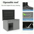 thumbnail image 4 of Decksplore Large Dog House (42.9"x33"x32"), Waterproof, HDPE Dog Kennel with Lift-Up Sloping Roof for Courtyard, Living Room, Bedroom (Gray), 4 of 7