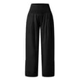 thumbnail image 4 of Aayomet Women'S Sweatpants Women's Solid Sweatpants Drawstring Jogger Sweat Pants Cinch Bottom Casual Elastic Waist Workout Trousers,Black L, 4 of 5