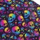 thumbnail image 3 of Balery mushroom rainbow color Skull Gorra de béisbol de tamaño ajustable para correr, entrenar y actividades al aire libre. Gorra de papá para todas las estaciones., 3 of 6