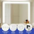 thumbnail image 5 of ModFusion 32" x 24" Bathroom Mirror with Seamless LED Lights & Bluetooth Speaker, Lighted Wall Vanity Mirror with Wireless Charger & USB Charging Port, 5 of 10