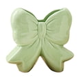 thumbnail image 2 of HonestMatter Bow Flower Vase Flower Vase with Bow Bow Vase Aesthetic Ceramic Decorative Piece for Dining Table Mantle Decor Large Green, 2 of 9