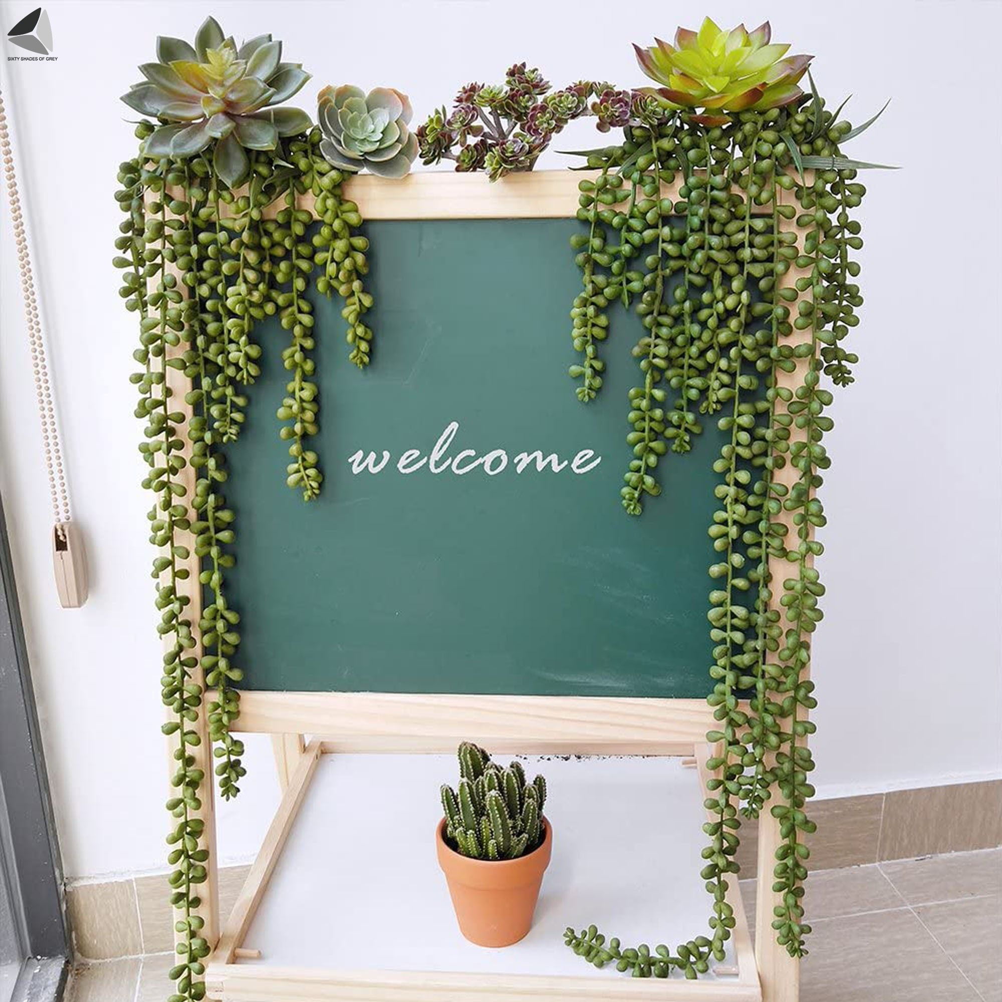 4pcs Artificial Plant Succulent Fake Hanging Plants Large Fake String Of  Pearls Faux Plant For Wall Home Garden Decor 조화 - AliExpress