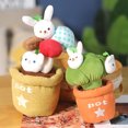 thumbnail image 4 of huanledash Succulent Plush Doll Vivid Highly Elastic Super Soft Cartoon Animals Artificial Plant Shape Decorate Anti-deform Potted Plants Succulents Plush Toy Perfect Gift, 4 of 7
