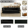 thumbnail image 4 of Atumon Velvet Sofa, Velvet Sofas and Couches, 3-Seat Sofa with Gold Metal Legs, Modern Sofa Couch Furniture, Velvet Upholstered Sofa for Living Room Bedroom, 83.46"L x 30.51"W x 31.9"H, Black, 4 of 10