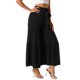 thumbnail image 4 of Pantalones Boho para Mujer INSPIRE CHIC, con cintura alta elástica, volantes, estilo palazzo, pierna ancha, color negro, 4 of 6