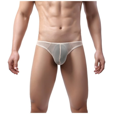 

AnuirheiH Men s Lingerie Sexy Underwear Breathable Mesh Underwear Middle Waist Men s Lingerie Leisure Sports 4$ off 2nd item