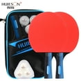 thumbnail image 2 of Huieson 2Pcs Upgraded Table Tennis Racket S300 7 Layer Pure Wood Ping Pong Paddle Bat with 3 Balls for Beginner Trainning 1 Long 1 Short, 2 of 6