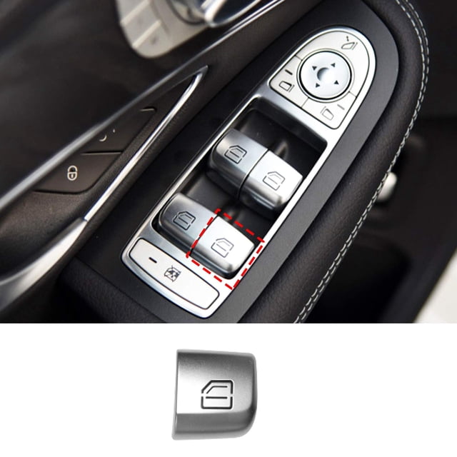 TTCR-II Interior Window Glass Lift Switch Button for Mercedes C Class W205 2015-2021 GLC Class 2016-2022, 1 Pc Rear Right Window Control Power Push Button Cover