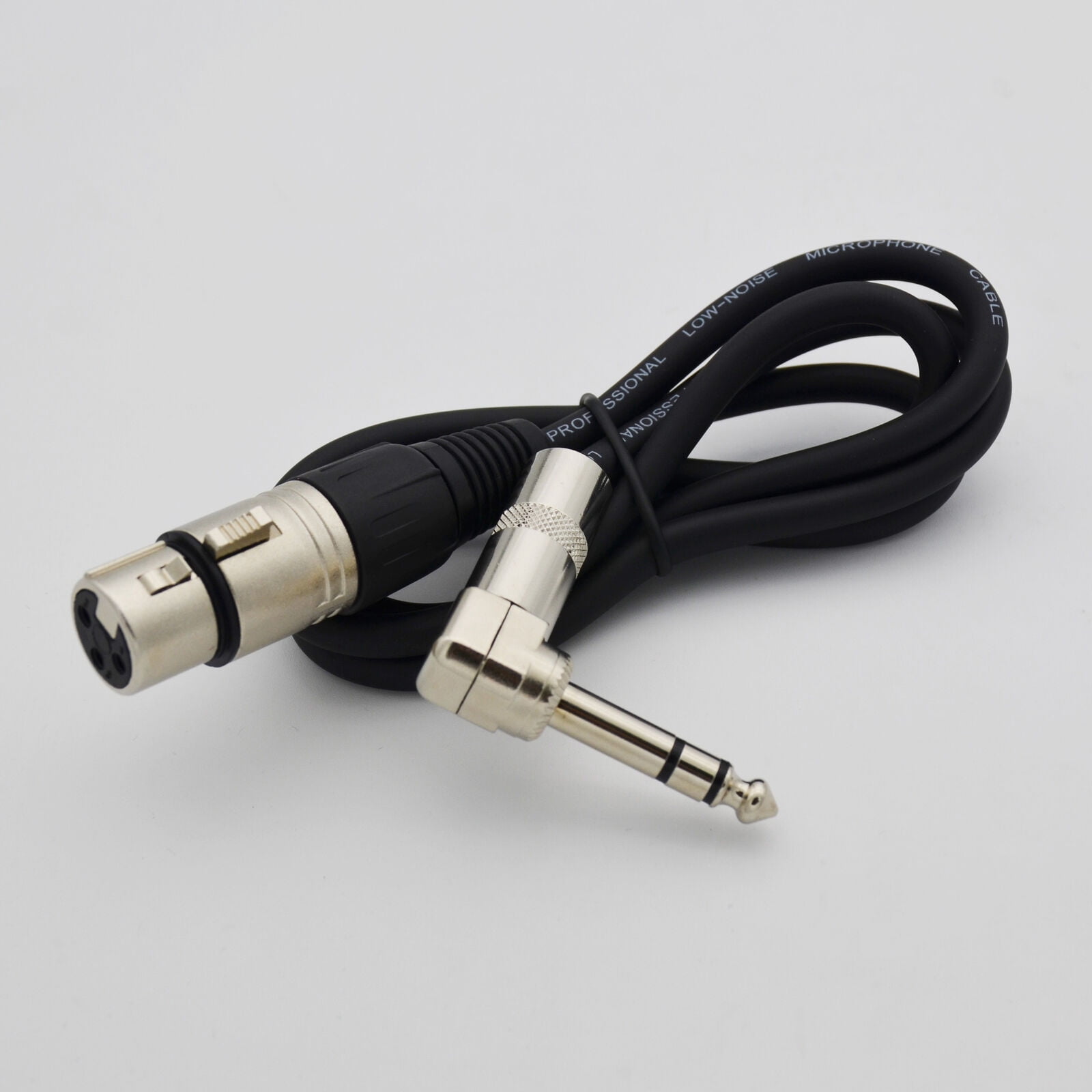 2,XLR Cable with Right Angle 1/4 TRS Plug- Shielded XLR to 1/4 Audio Snake Cable