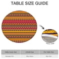 thumbnail image 6 of Decorative Round Tablecloth with a Lively Boho Floral Motif, Elastic Hem Provides Secure Fit on 56 Inch Diameter Tables, 6 of 7