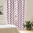 thumbnail image 2 of Ambesonne Dancing Bears Window Curtains, Animal Balloon Flower, Each 28" W x 84" L, Hot Pink Mauve Taupe, 2 of 4