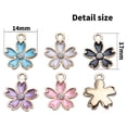 thumbnail image 3 of 50pcs Cherry Blossom Pendant Enamel Flower Charms Jewelry Making Accessories for DIY Necklace Bracelet,14 * 17mm,5 Colors, 3 of 4
