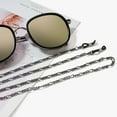 thumbnail image 4 of CCOCC Glasses Strap,Sturdy Metal Build Glasses Holder,Secure Silicone Loops Eyeglasses Strap,Black, 4 of 4