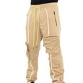 thumbnail image 3 of Men's Sweatpants Elastic Waist Drawstring Straight Joggers Pants Casual Quick Dry Workout Trousers with Pockets, 3 of 5