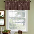 thumbnail image 4 of Brown Floral Valances for Windows, Decorative Rod Pocket Window Valance Curtains, Spring Flower Short Curtain Drapes for Kitchen/Bathroom/Living Room, 2 Panels, 42" W x 18" L, 4 of 8