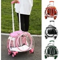 thumbnail image 4 of Airline Approved Cat Carrier with Wheels Designed for Small Dogs/Cats with Adjustable Safety Rope & Removable Wheels, 4 of 9
