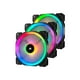 CORSAIR LL Series LL120 RGB Dual Light Loop - Ventilateur de Caisse - 120 mm - Blanc, Bleu, Jaune, Rouge, Vert, orange, violet - 4.7 in (pack de 3) – image 3 sur 14