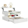 thumbnail image 4 of MODERNLUXE High Gloss Coffee Table with Storage,Square Lift Top Coffee Tables with 1 Drawer & LED Lights for Living Room,White, 4 of 7
