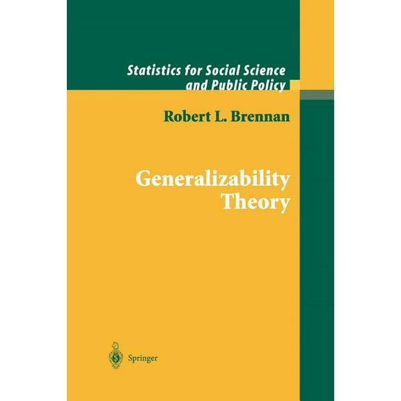 Statistics for Social and Behavioral Sci Generalizability Theory, (Paperback)