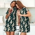 thumbnail image 4 of Kdxio Chemise de Nuit à Imprimé Cygnes Volants pour Femmes, Manches Courtes, Décontractée, Ample et Confortable, 4 of 6
