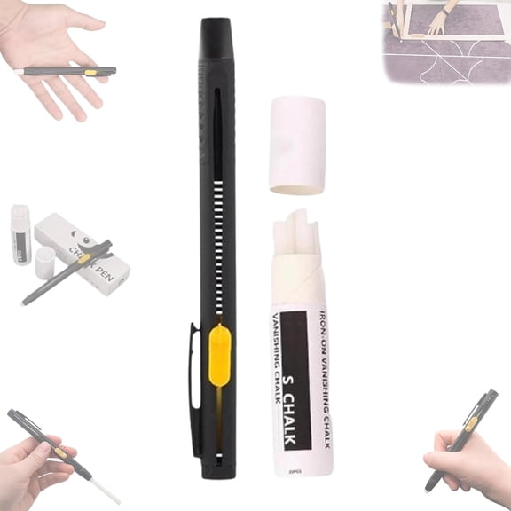 Heat Erasable Fabric Marker, Heat Erasable Pens for Fabric, Washable Erasable Replaceable Refill Marker Pen, Suitable for Cotton, Knitted Fabrics, DIY Sewing Tools, Embroidery