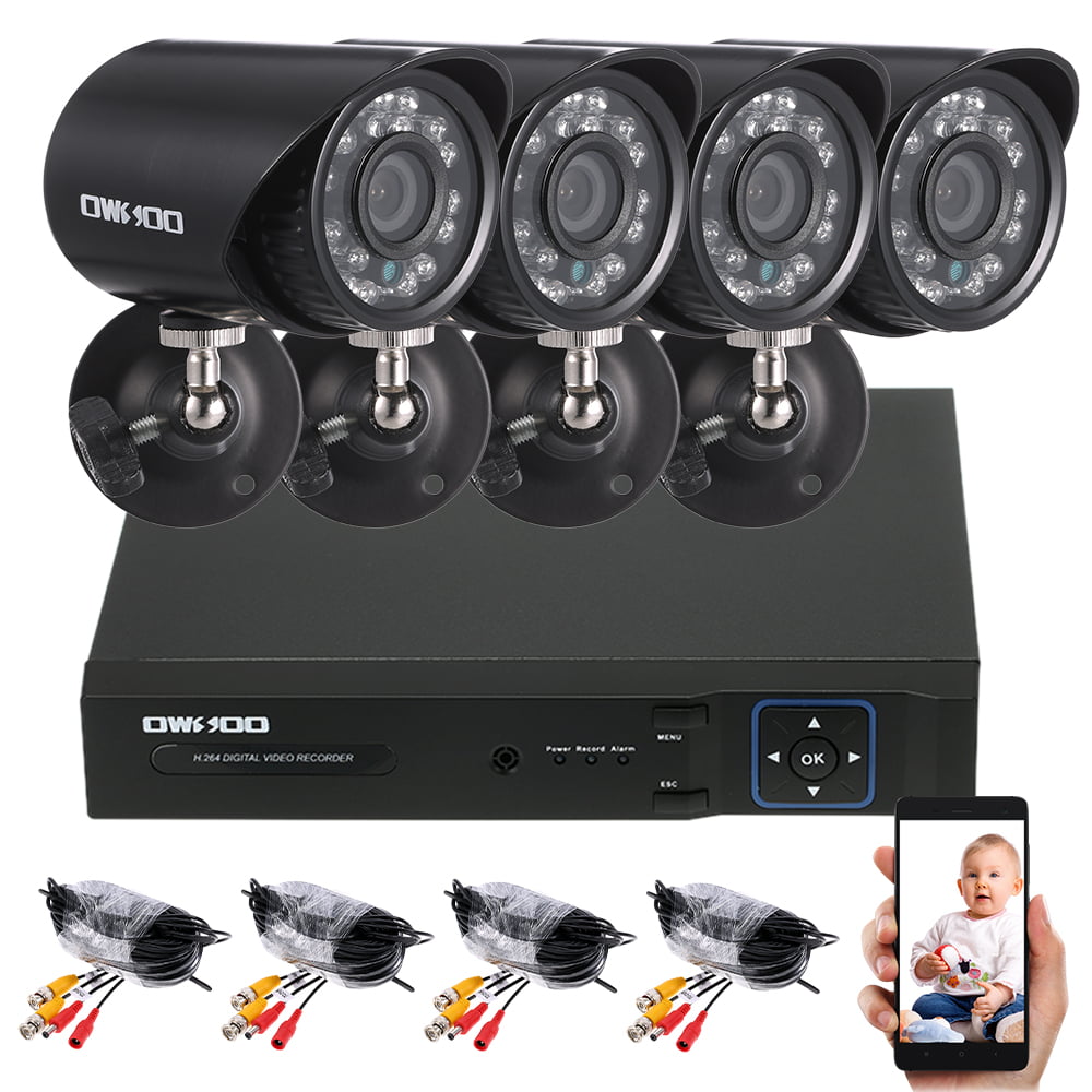 Kkmoon 8CH 1080P AHD TVI CVI DVR 8pcs 720P Bullet CCTV Camera CCTV Security Kit