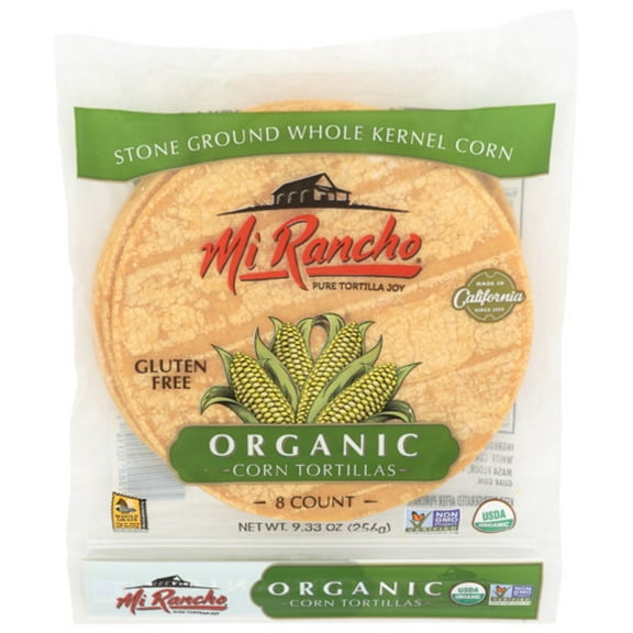 Pack of 24 Mi Rancho Yellow Organic Corn Tortillas 9.33 oz