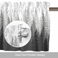 thumbnail image 6 of Vintage Forest Grey, Kitchen Curtain Valances for Windows Farmhouse Short Curtains, Modern Gradient Aesthetics Color Decor Rod Pocket Valance Curtain for Bedroom Cafe Living Room, 6 of 8