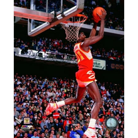 Dominique Wilkins 1986 NBA Slam Dunk Contest Action Photo