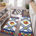 thumbnail image 2 of Pioneer Flower Floral Print Pattern Kitchen Rugs Sets Of 3,Kitchen Runner Rugs Non Skid Washable,Decorative Kitchen Floor Mats for Kitchen,Sink,Laundry,17X30 Inch + 17X47 Inch + 17X59 Inch, 2 of 6
