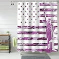 thumbnail image 2 of 4th of July Shower Curtain The Statue of Liberty USA Flag Patriotic Shower Curtains for Bathroom Decor Independence Day Stars Purple Camouflage Bath Curtains Sets Waterproof Small Stall 36" x 72", 2 of 6