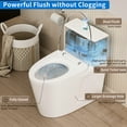 thumbnail image 4 of Casta Diva Modern Toilet Elongated One-Piece Toilet with Power Dual Flush, MAP 1000g (Seat Included), 4 of 12