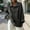 Dark Gray, variant on Womens Chunky Ribbed Collared Cardigan Oversized Button Down Long Sleeve Open Front Knit Sweater Jacket with Pockets Loose Fit Casual Fall Winter Cozy Outfits, Gold,L