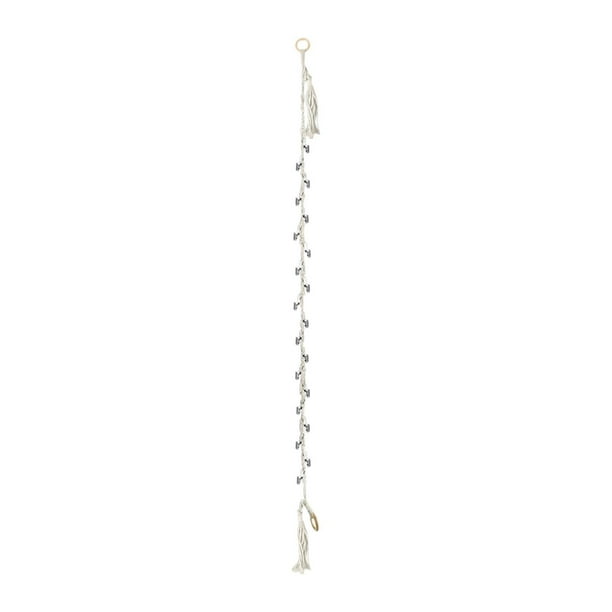 Organizador de peluches con cadena para guardar peluches, con pinzas para atar, Blanco