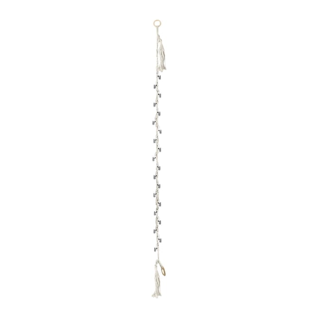 Organizador de peluches con cadena para guardar peluches, con pinzas para atar, Blanco