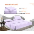 thumbnail image 2 of SGI Bedding Egyptian Cotton Top Split Sheet Set Stripe Adjustable Bed 39" Split Head Cal King 600 TC 15" Deep Lilac, 2 of 9