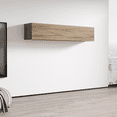 thumbnail image 3 of Fly Modular Wall Mounted Floating Media Cabinet (Type-50) Oak, 3 of 5