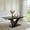 Dark Walnut+MDF+Modern, variant on LHYY Dining Chairs Set of 4,Off White Faux Leather Dining Room Chair,Metal Kitchen Chairs with Gold Mesh Texture and Black Sanded Legs,Flat Back Upholstered Chair (Off White,Set of 4)