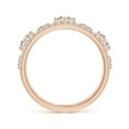 thumbnail image 2 of ANGARA Natural Diamond Anniversary Band in 14K Rose Gold for Women (Size-3.8mm| Color-I-J| Clarity-I1-I2) | April Birthstone, Anniversary, Jewelry Gift for Women | Natural Diamond Ring, 2 of 9