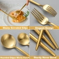 thumbnail image 4 of Runfly Gold Silverware Set, Mirror Polish 20-Piece Stainless Steel Flatware Set. 2.8lbs, 4 of 6